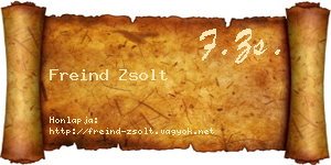 Freind Zsolt névjegykártya